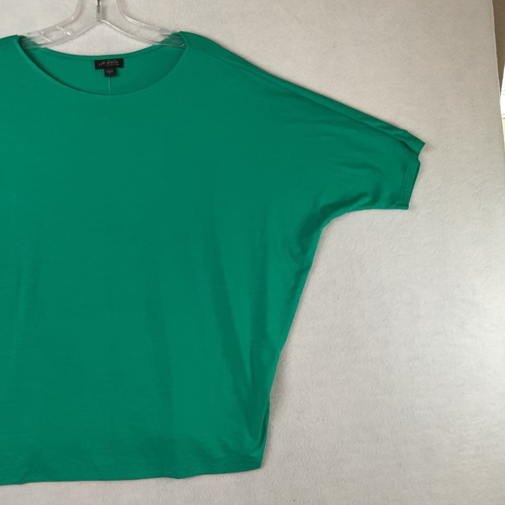 J.Jill Wearever Bright Jade Green Dolman Sleeve Scoop Neck Top NEW Small - Picture 9 of 10